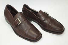 Scarpe uomo PRADA taglia 6,5 Europa 40 pelle marrone S9335