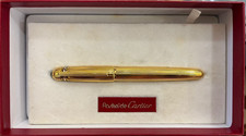 Penna stilografica Cartier Pasha,vermeil,pennino e decoro trinity 18kt,vintage
