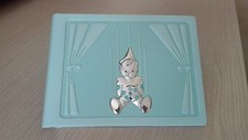 ALBUM FOTO PELLE AZZURRA CON PINOCCHIO ARGENTO 925 VALENTI & CO.