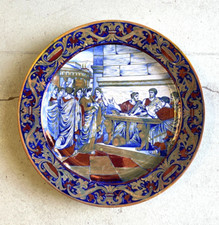 GRANDE PIATTO PARATA MAIOLICA