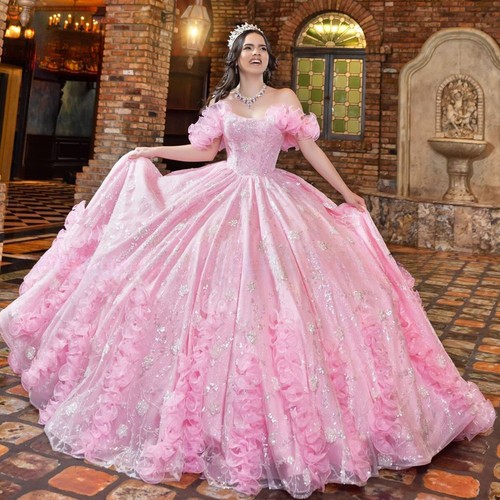 Abito ballo elegante rosa - ballo,