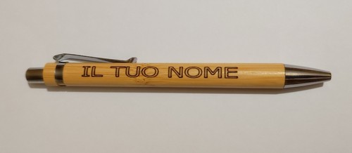 Penna legno con incisione - penna,