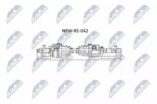 Semiasse NTY 1075mm -