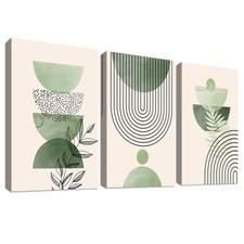 3 Pcs Salvia Verde Boho Stampa