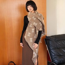 Sciarpa di lusso in cashmere scialle donna geometria spessa coperta reversibile pashmina