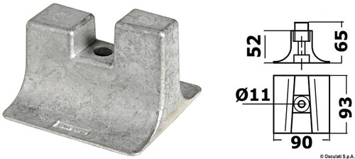 Osculati anodo piede yamaha - anodo,