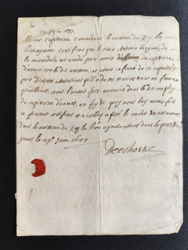 Manoscritto 1677 capitano - capitano, nave