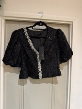 Camicetta nera in velluto come