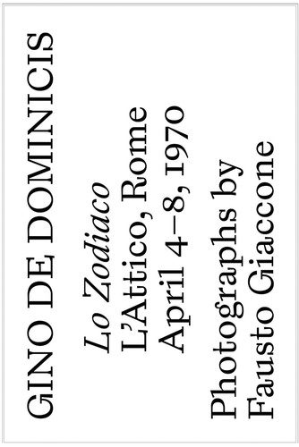 Gino dominicis lo - gino, «lo