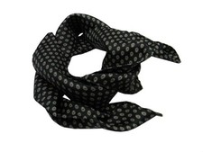 Foulard uomo di seta stampata fazzoletto da collo nero beige grigio