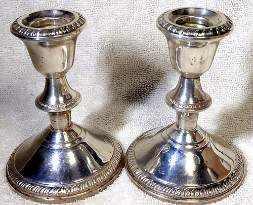 Portacandele pesato argento - pesato, in