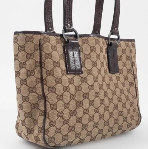 Gucci tote bag tela pelle - gg,