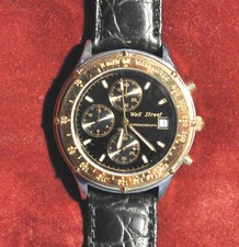 Wall Street,crono da Manhattan, New York mm.36 Water Resistant nuovo €160,sc.70%