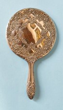 SPECCHIO DA TOLETTA IN ACCIAIO MASSICCIO - MOTIVO FLOREALE