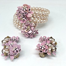 Set orecchini clip e bracciale