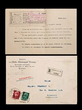 REGNO ?? ASSEGNO LETTERA INTERNA BUSTA SU RAC.TA 2,25 LIRE - TO X TERNI