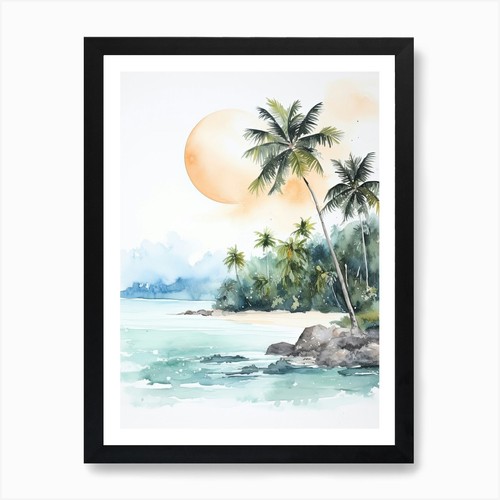 Watercolour anse lazio - watercolour,