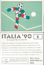  MASCOTTE ITALIA 90 N.8, FIGURINA PANINI - NEW/EDICOLA/PERFECT
