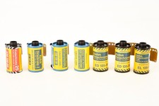 Kodak pellicola 35mm SCADUTA 7 rotoli lotto diapositive a colori ettacromo EX EHB EL ED KM V28