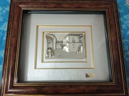 Quadro argento 800 foglia - argento,