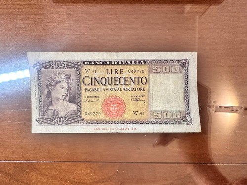 Banconota lire 500 italia 3 - lire, 20