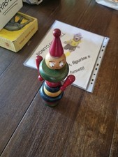 Clown Tipo Pinocchio In Legno  Vintage Anni 60. Cm 23.Rif. G 22