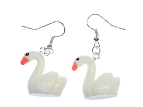 Schwan ohrringe ohrhänger - schwan,