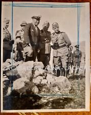 FOTO FOTOGRAFIA MUSSOLINI + VITTORIO EMANUELE MANOVRE in TOSCANA - ANNO 1934