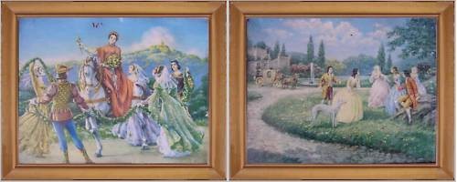 Antiche litografie scene - 2,