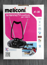 Antenna TV Meliconi AT-38 Per Interni Tenda Camper Usata 38db UHF VHF DVB-T