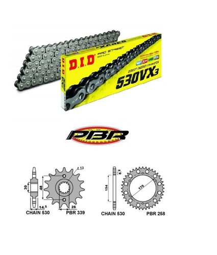 Kit trasmissione honda vfr - trasmissione,