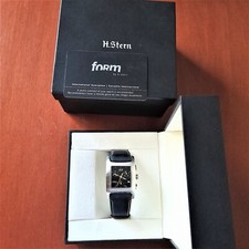 Cronografo H. Stern Jewels Form unisex acciaio cinturino pelle NUOVO con scatola