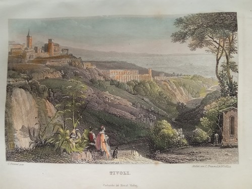 Incisione acciaio tivoli villa - acciaio,