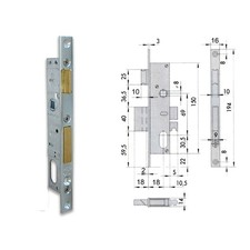 Cisa 44220-18-0 Serratura Infilare  Cil Ov F16