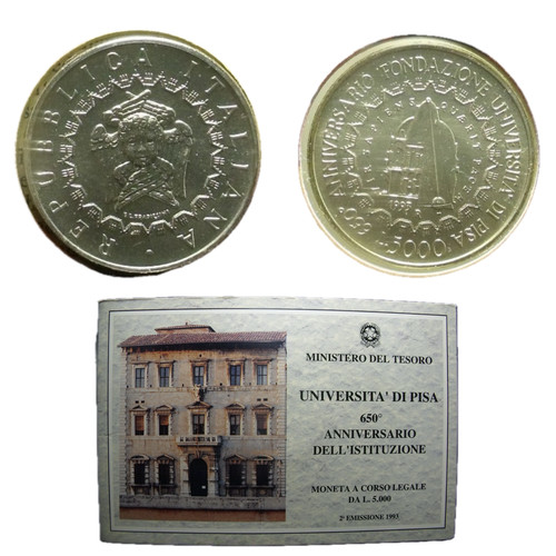 Italia 5000 lire 1993 - italia,