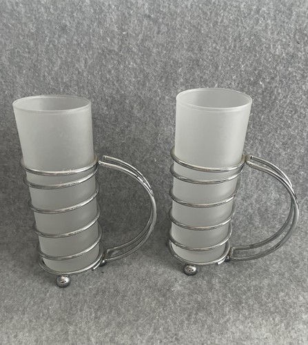 Vintage pair frosted - pair, 2x