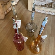 4 Bottiglie Di Vetro Soffiato Vuote 