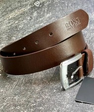 Cintura jeans in vera pelle