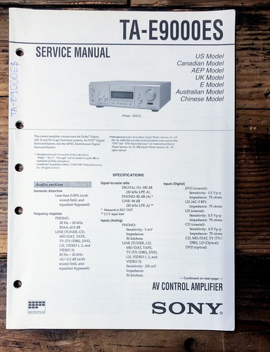 Sony e9000es - sony, ta-e9000es