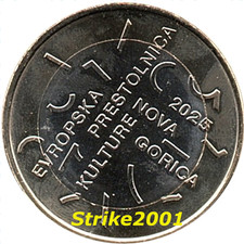 NEW !!! 3 EURO SLOVENIA 2025 BIMETALLICO FDC NOVA GORICA NEW !!!