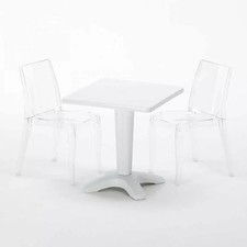 Tavolino Quadrato Bianco 70x70