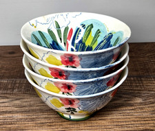 4 ciotole per cereali floreali