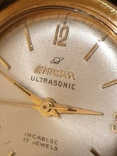 VINTAGE WATCH ENICAR ULTRASONIC G.F. ROSE GOLD n.o.s. AR 160 Like PATEK 