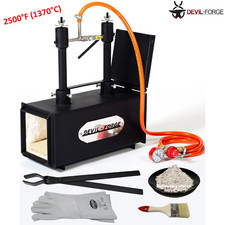 DEVIL-FORGE DFPROF2+1D Gas Propane Forge Farrier Burner Furnace +Tongs EU (NEW)