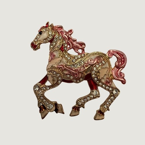 Spilla cavallo trotto - , strass