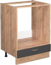 Mobile per Forno Da Incasso Fame-Line, Antracite-Oro/Quercia Dorata, 60 Cm Senza