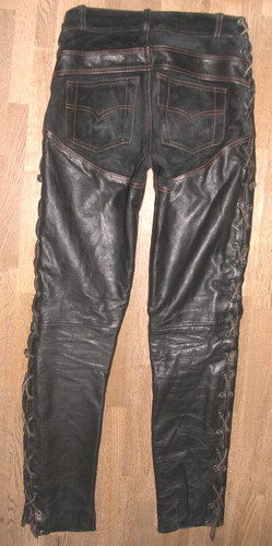Jeans pelle uomo nere - jeans,