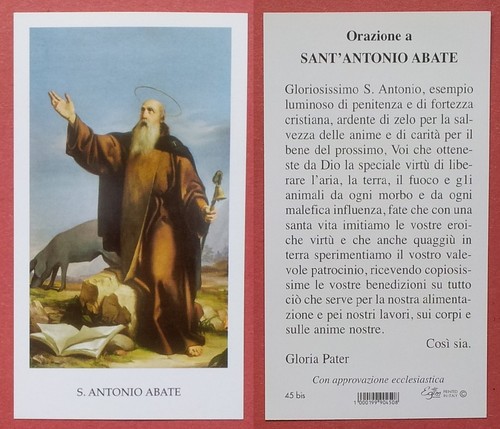 Santino holy card antonio - santino, s.