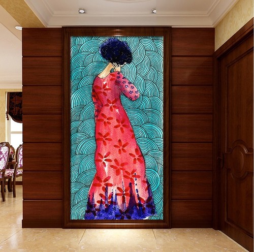 Carta parati donna - da,