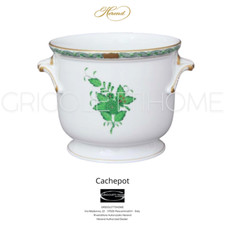 Herend - Apponyi verde - Vaso Cachepot - h cm 14,5 x 20 - Rivenditore